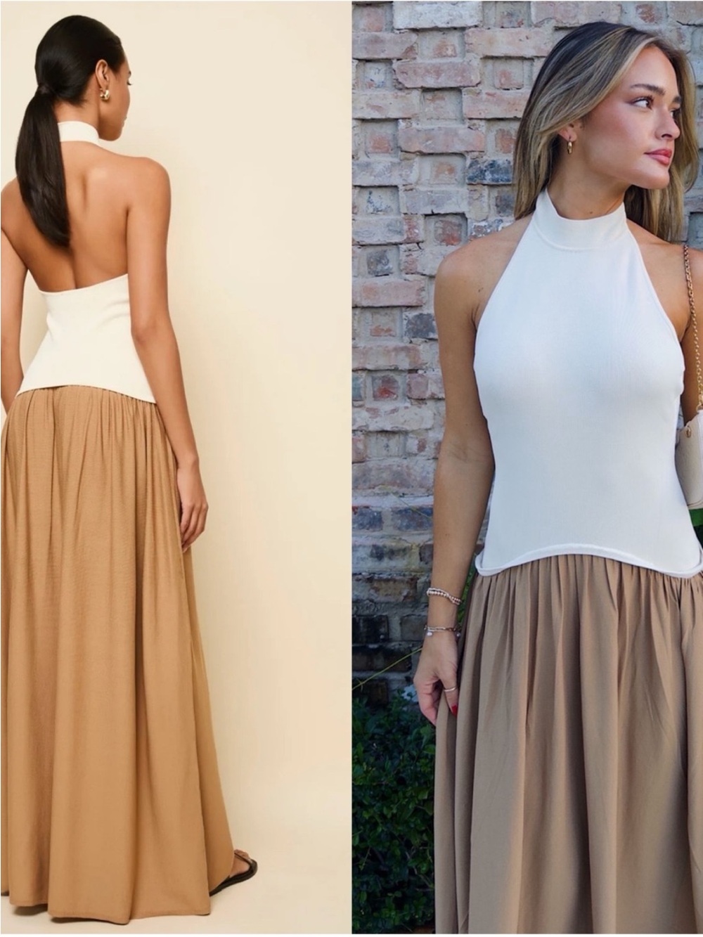 SOLID & STRIPED Caramel Maxi dress